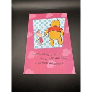 Vintage Hallmark Pooh And Piglet Friendship Greeting Card